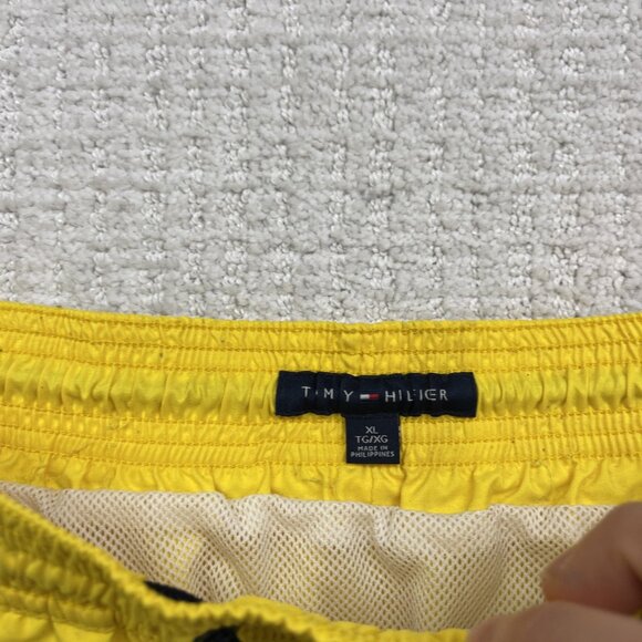 Tommy Hilfiger Mens Swim Trunks Shorts Yellow XL Drawstring Swimwear Beach Pool - Picture 6 of 14